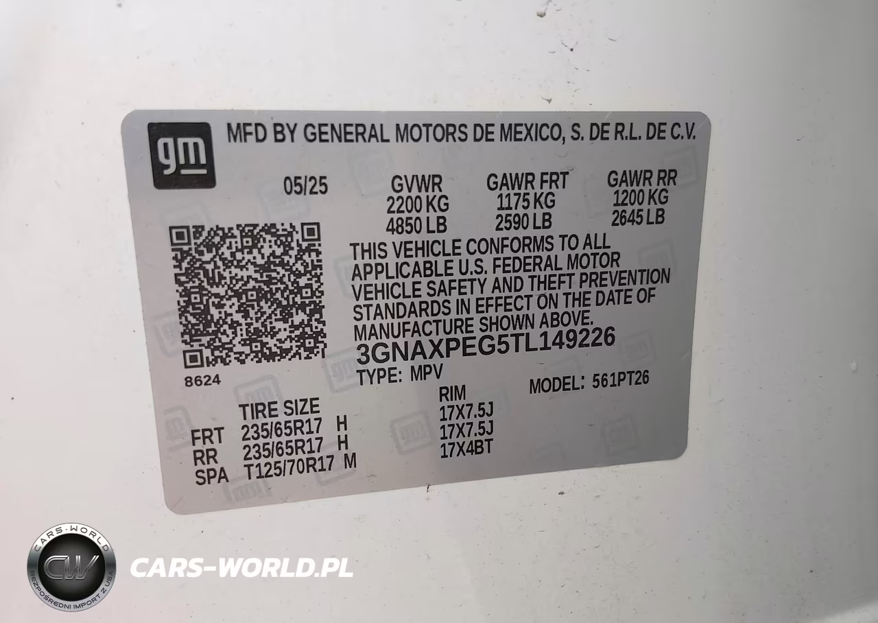 2026 Chevrolet Equinox Awd Lt VIN:3GNAXPEG5TL149226 - 9
