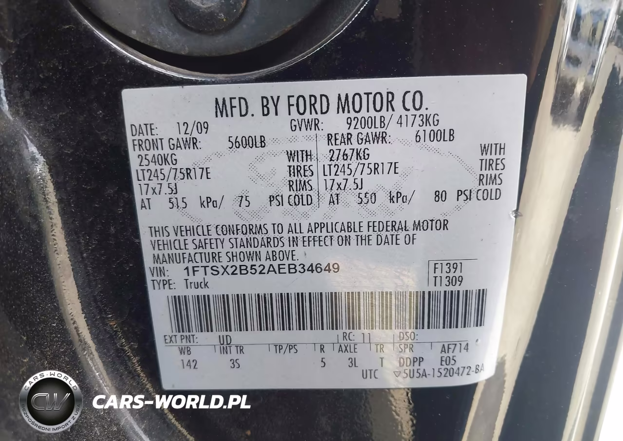 2010 Ford Super Duty F-250 Srw Lariat-Xl-Xlt VIN:1FTSX2B52AEB34649 - 9