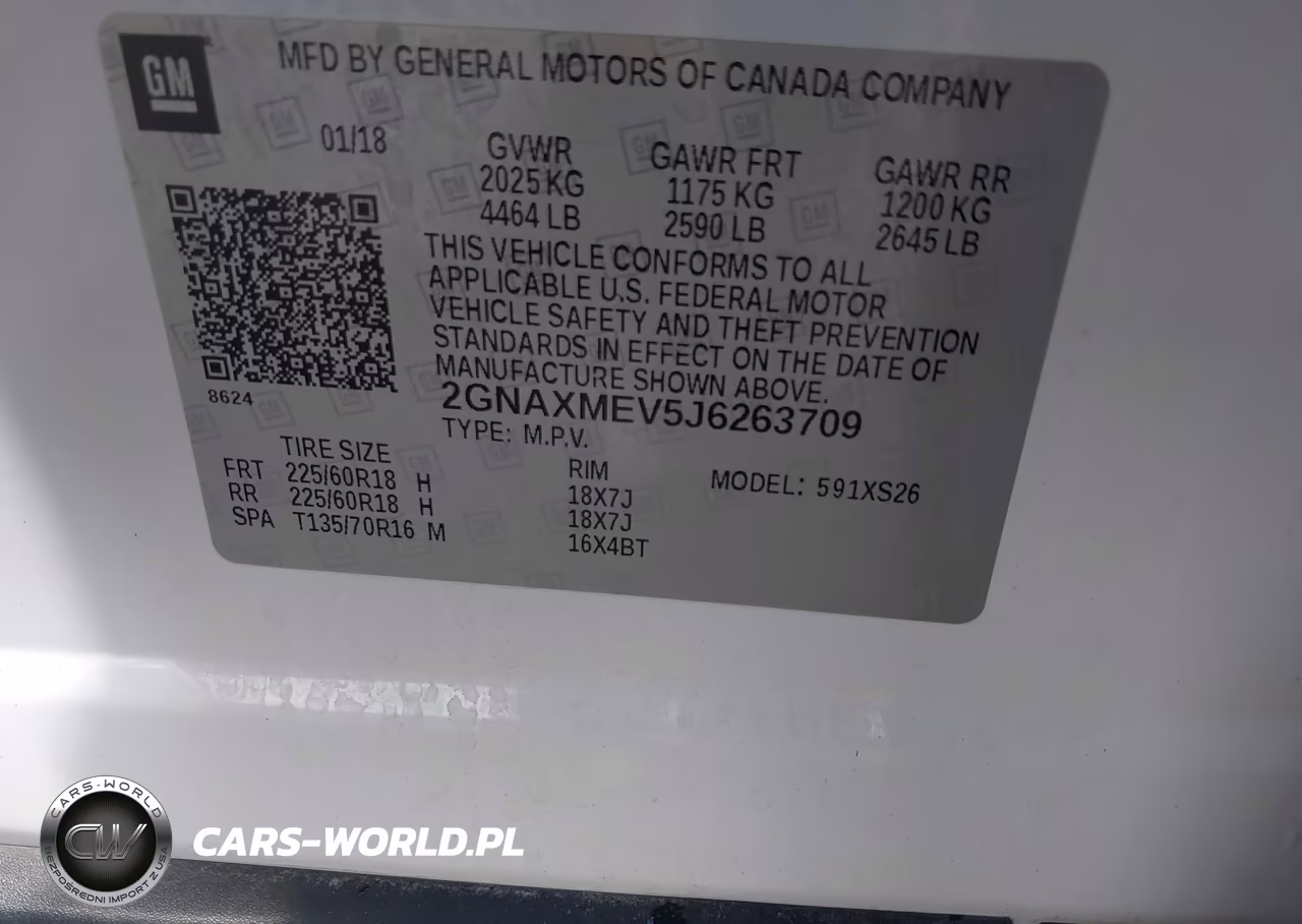 2018 Chevrolet Equinox Premier VIN:2GNAXMEV5J6263709 - 9