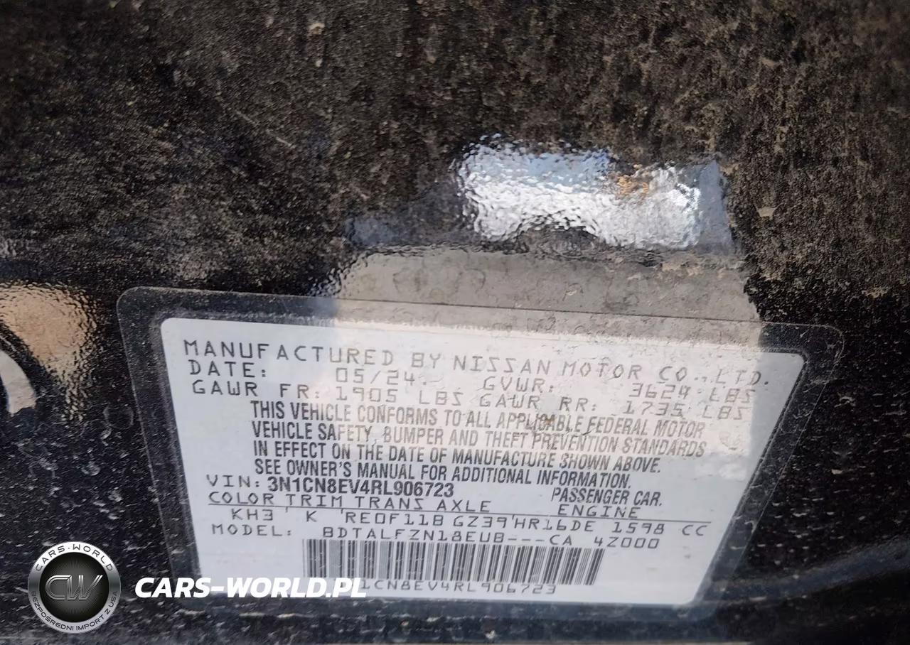 2024 Nissan Versa 1.6 Sv VIN:3N1CN8EV4RL906723 - 9