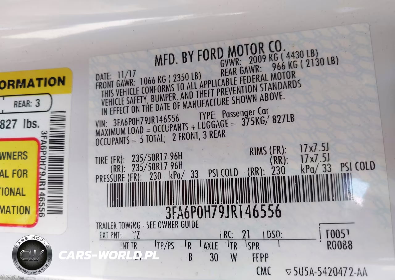 2018 Ford Fusion Se VIN:3FA6P0H79JR146556 - 9
