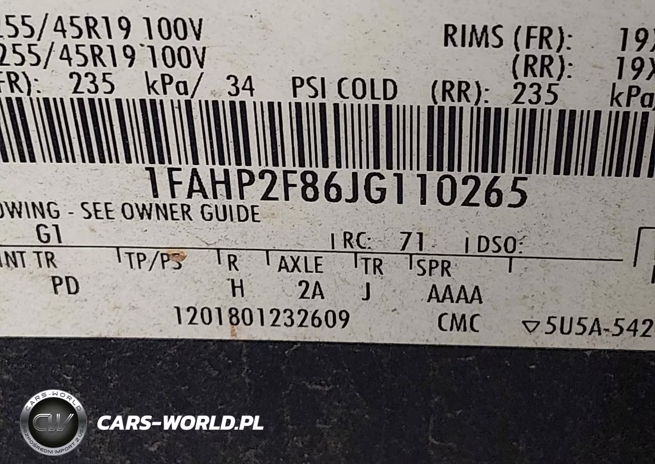 2018 Ford Taurus Limited VIN:1FAHP2F86JG110265 - 9