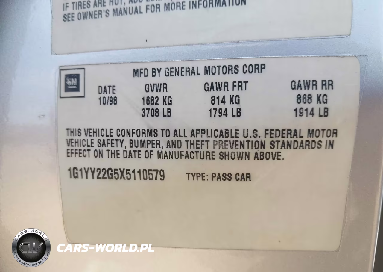 1999 Chevrolet Corvette VIN:1G1YY22G5X5110579 - 9