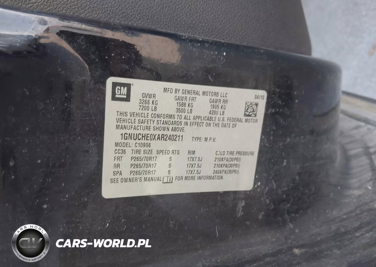 2010 Chevrolet Suburban 1500 Ls VIN:1GNUCHE0XAR240211 - 9