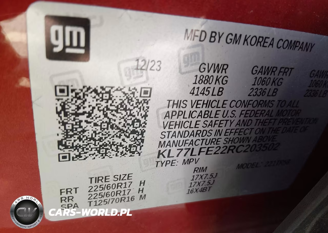 2024 Chevrolet Trax Fwd Sp VIN:KL77LFE22RC203502 - 9