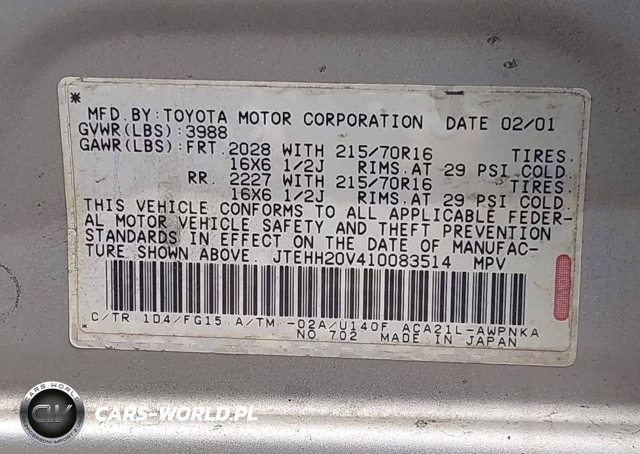 2001 Toyota Rav4 VIN:JTEHH20V410083514 - 9