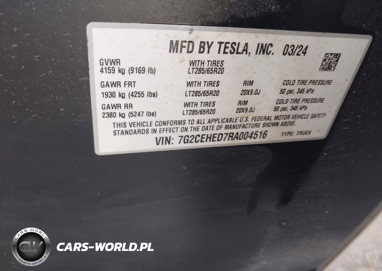 2024 Tesla Cybertruck VIN:7G2CEHED7RA004516 - 9