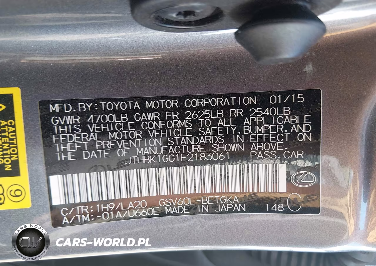2015 Lexus Es 350 VIN:JTHBK1GG1F2183061 - 9