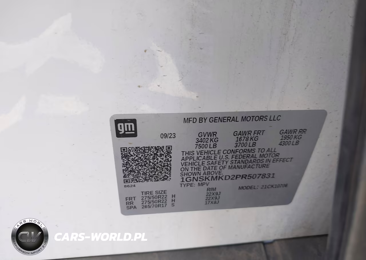 2023 Chevrolet Tahoe 4Wd Ls VIN:1GNSKMKD2PR507831 - 9