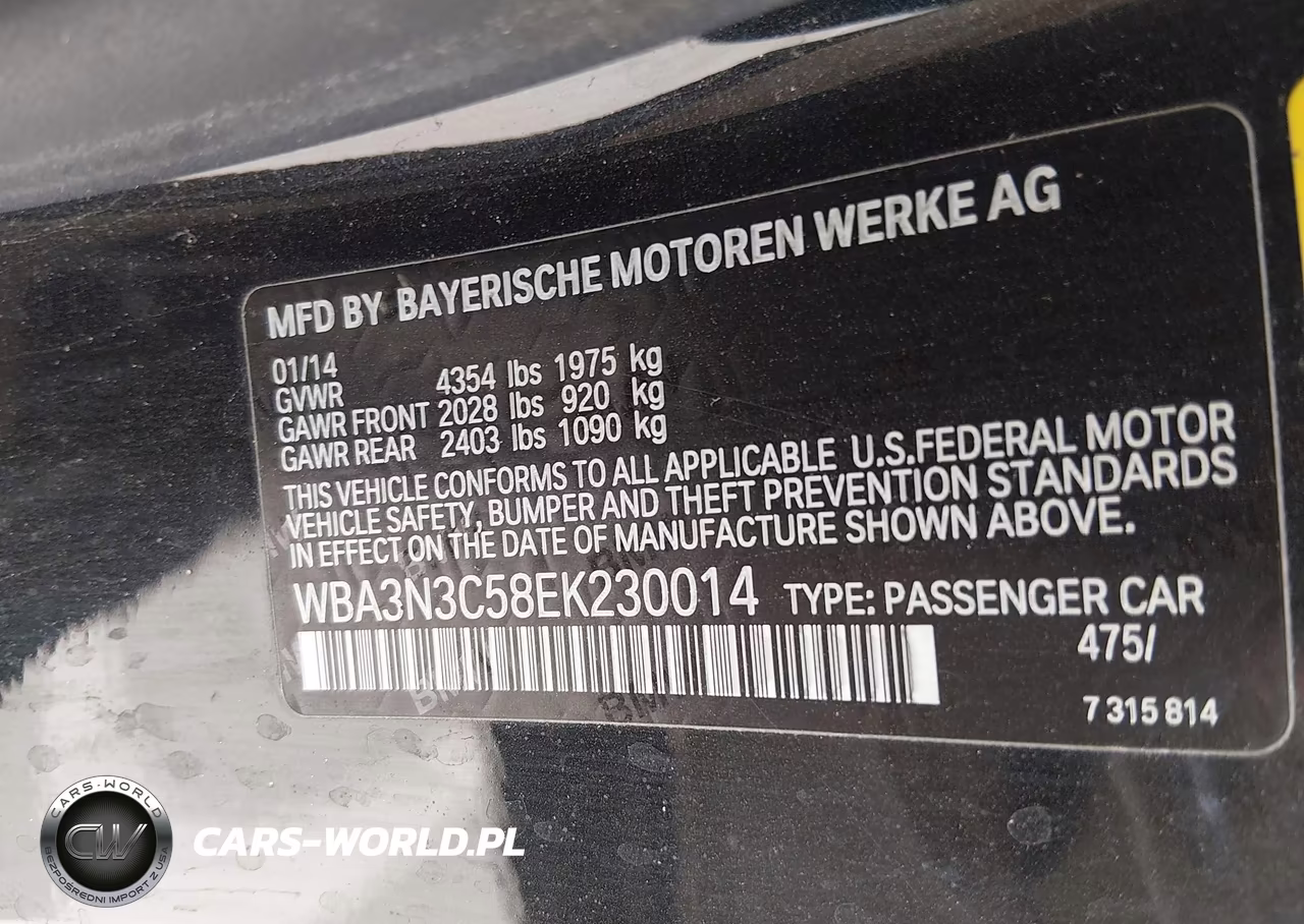 2014 BMW 428I VIN:WBA3N3C58EK230014 - 9
