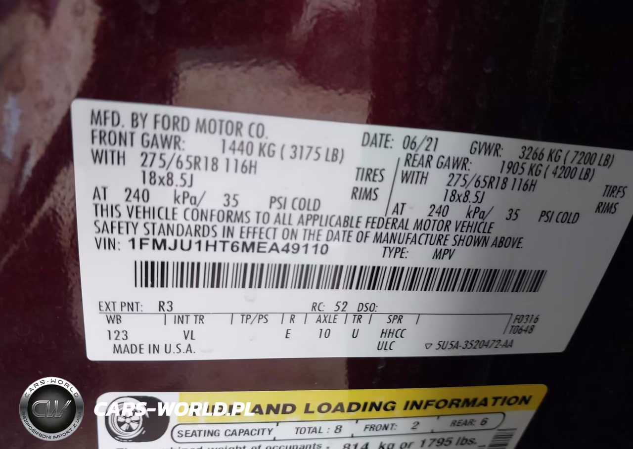 2021 Ford Expedition Xlt VIN:1FMJU1HT6MEA49110 - 9