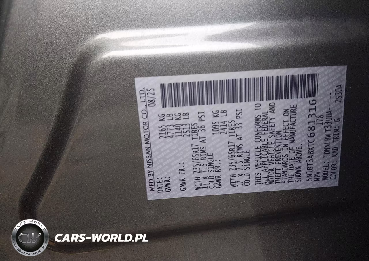 2026 Nissan Rogue S VIN:5N1BT3ABXTC681316 - 8