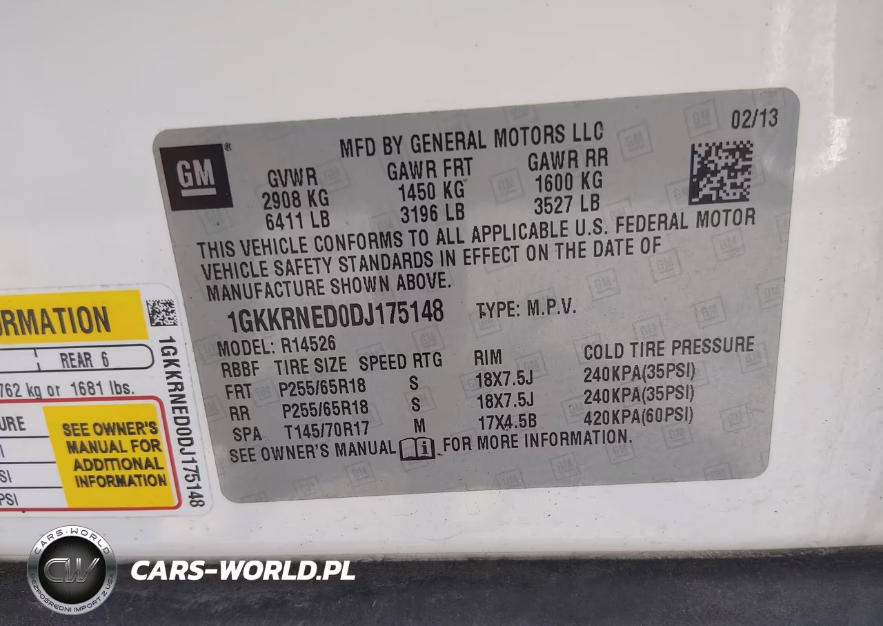 2013 GMC Acadia Sle-1 VIN:1GKKRNED0DJ175148 - 9