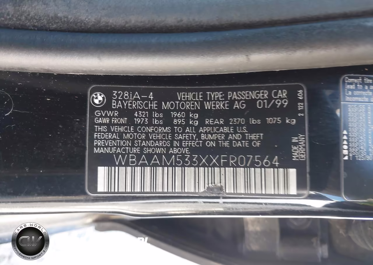 1999 BMW 328I VIN:WBAAM533XXFR07564 - 9