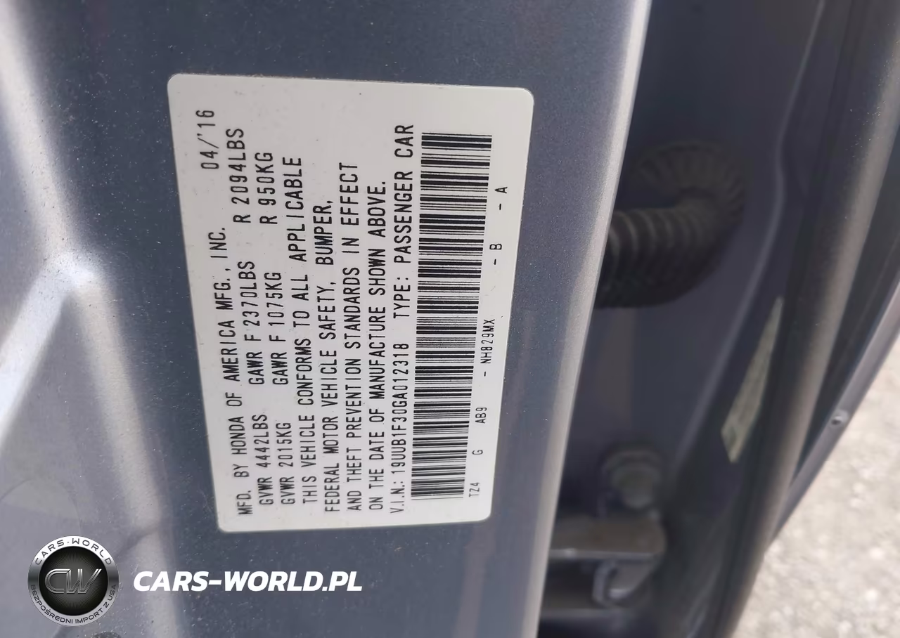 2016 Acura Tlx VIN:19UUB1F30GA012318 - 9
