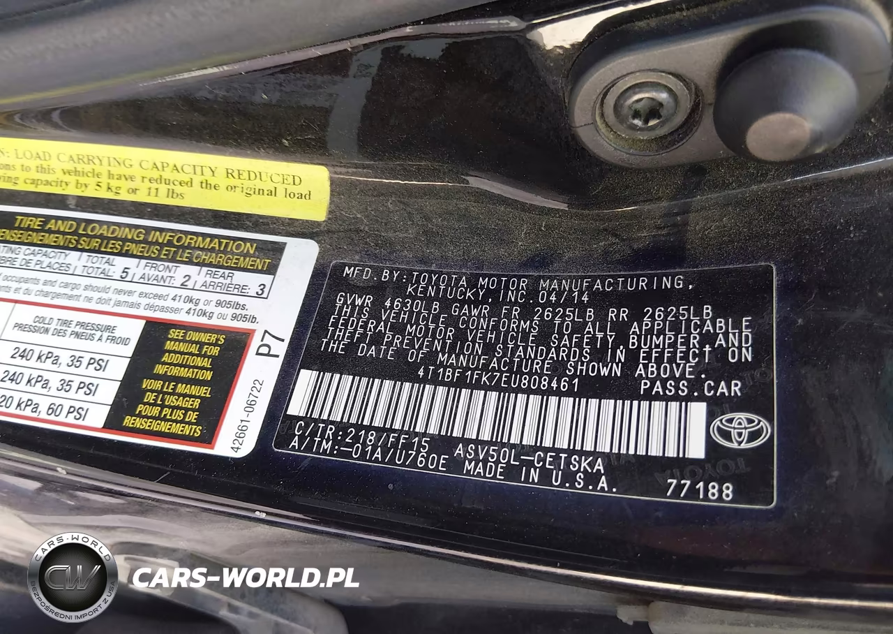 2014 Toyota Camry Se VIN:4T1BF1FK7EU808461 - 9