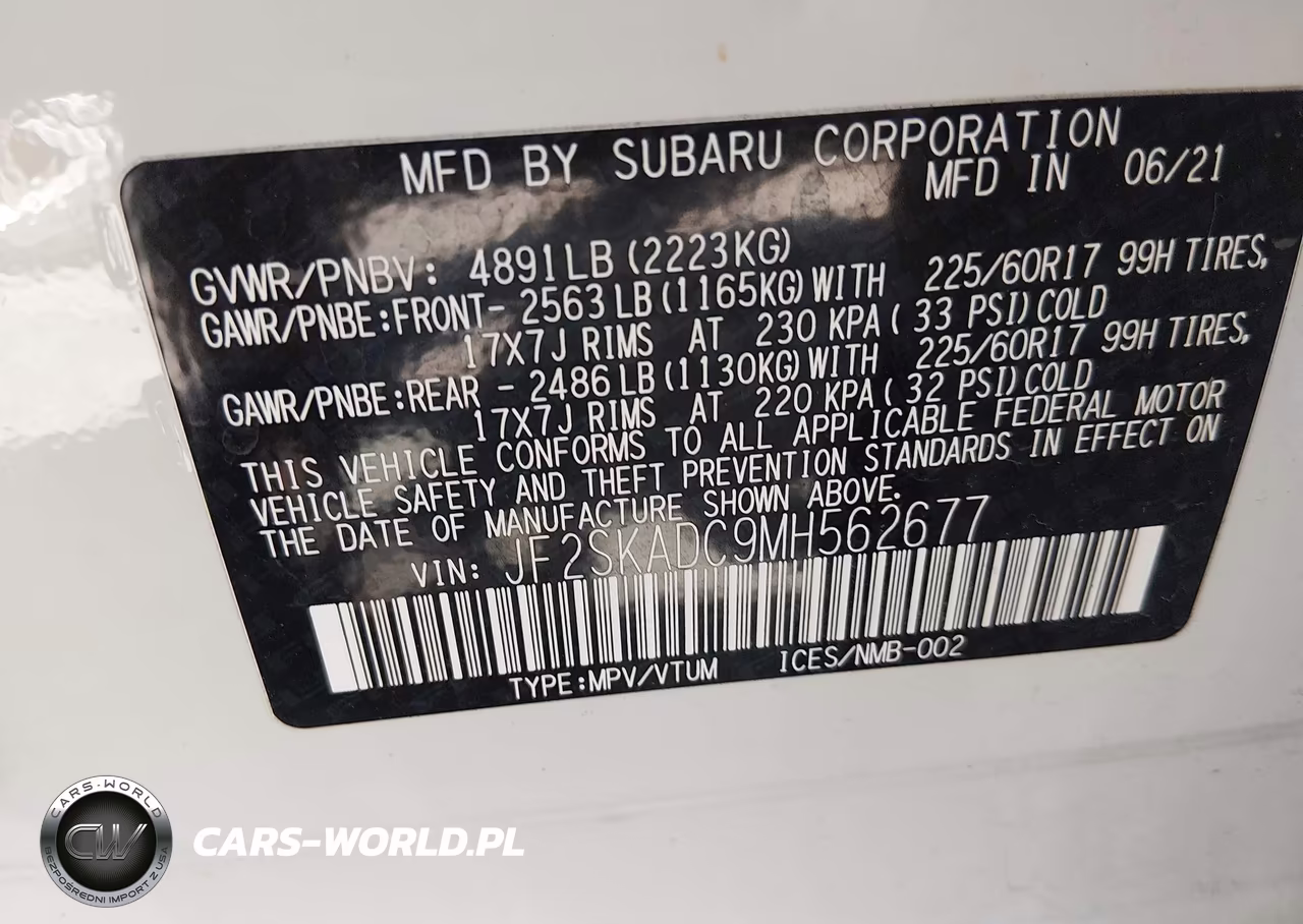 2021 Subaru Forester VIN:JF2SKADC9MH562677 - 9