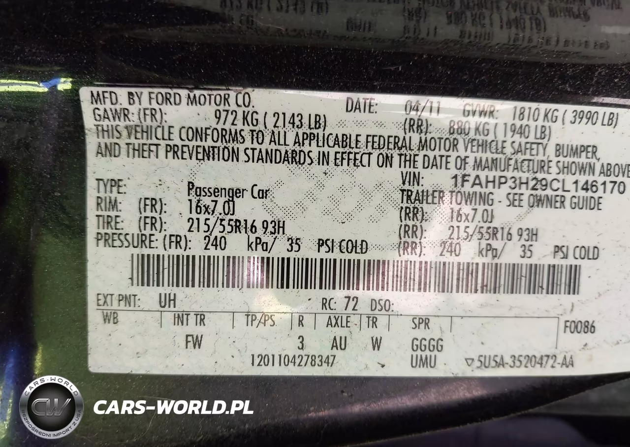 2012 Ford Focus Sel VIN:1FAHP3H29CL146170 - 9