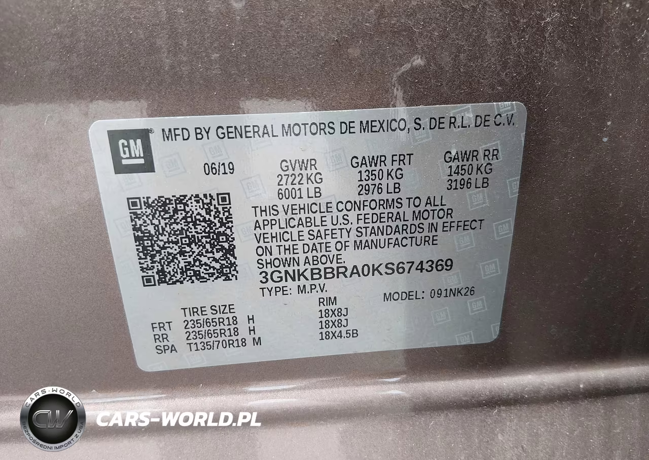 2019 Chevrolet Blazer VIN:3GNKBBRA0KS674369 - 9