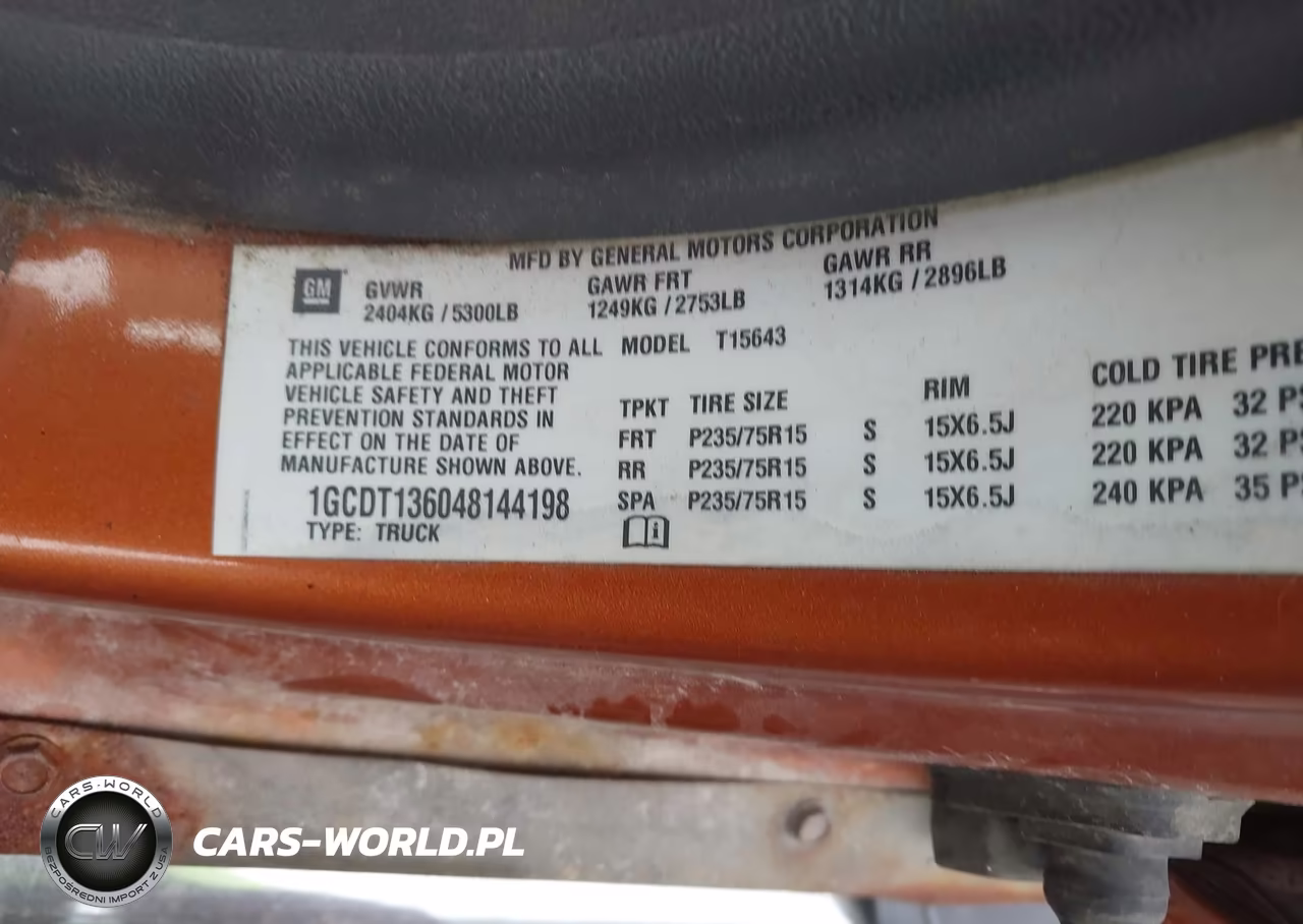 2004 Chevrolet Colorado Ls VIN:1GCDT136048144198 - 9
