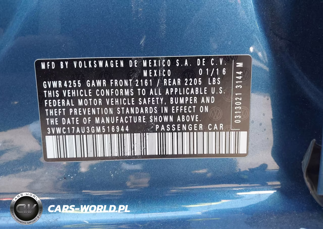 2016 Volkswagen Golf Sportwagen Tsi S 4-Door VIN:3VWC17AU3GM516944 - 9