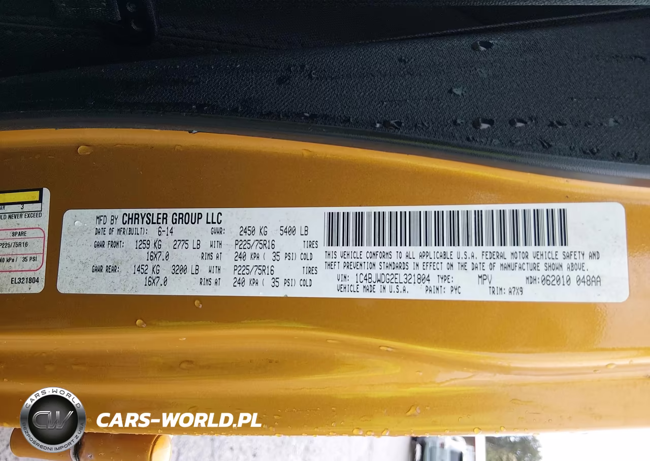 2014 Jeep Wrangler Unlimited Sport VIN:1C4BJWDG2EL321804 - 9