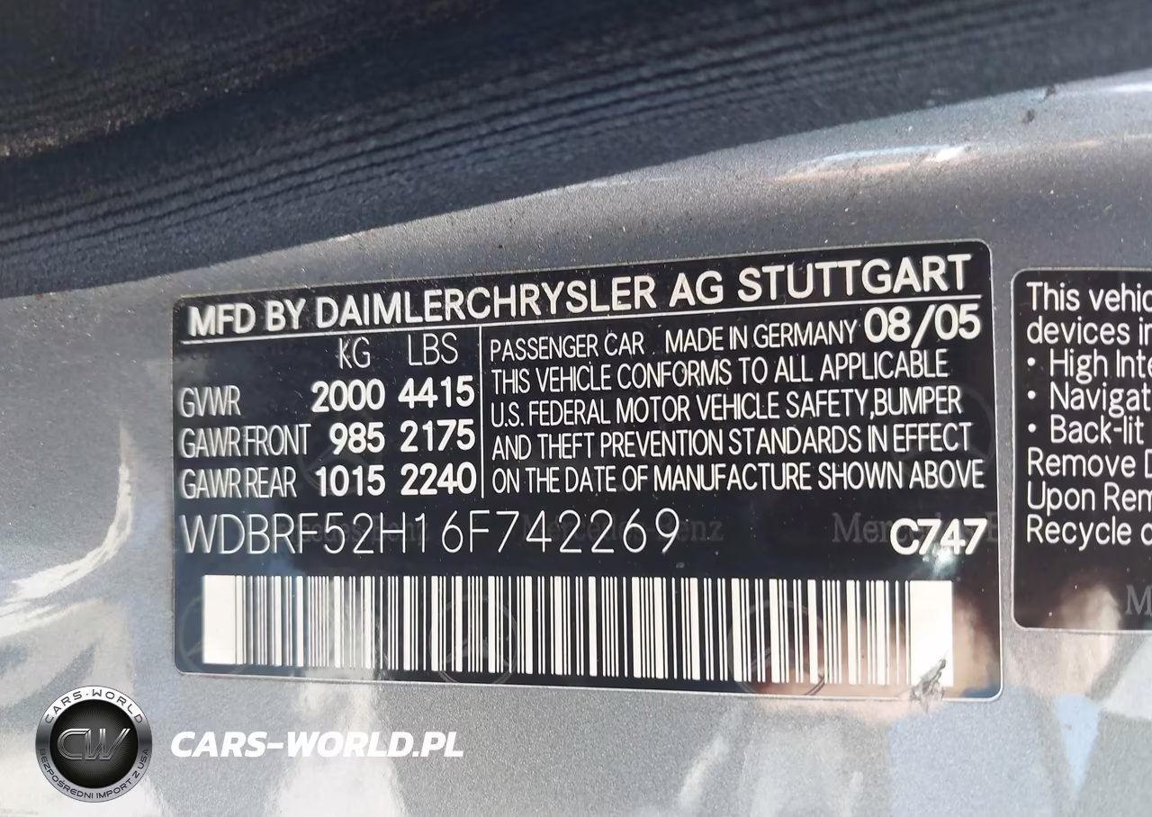 2006 Mercedes-Benz C 230 Sport VIN:WDBRF52H16F742269 - 9