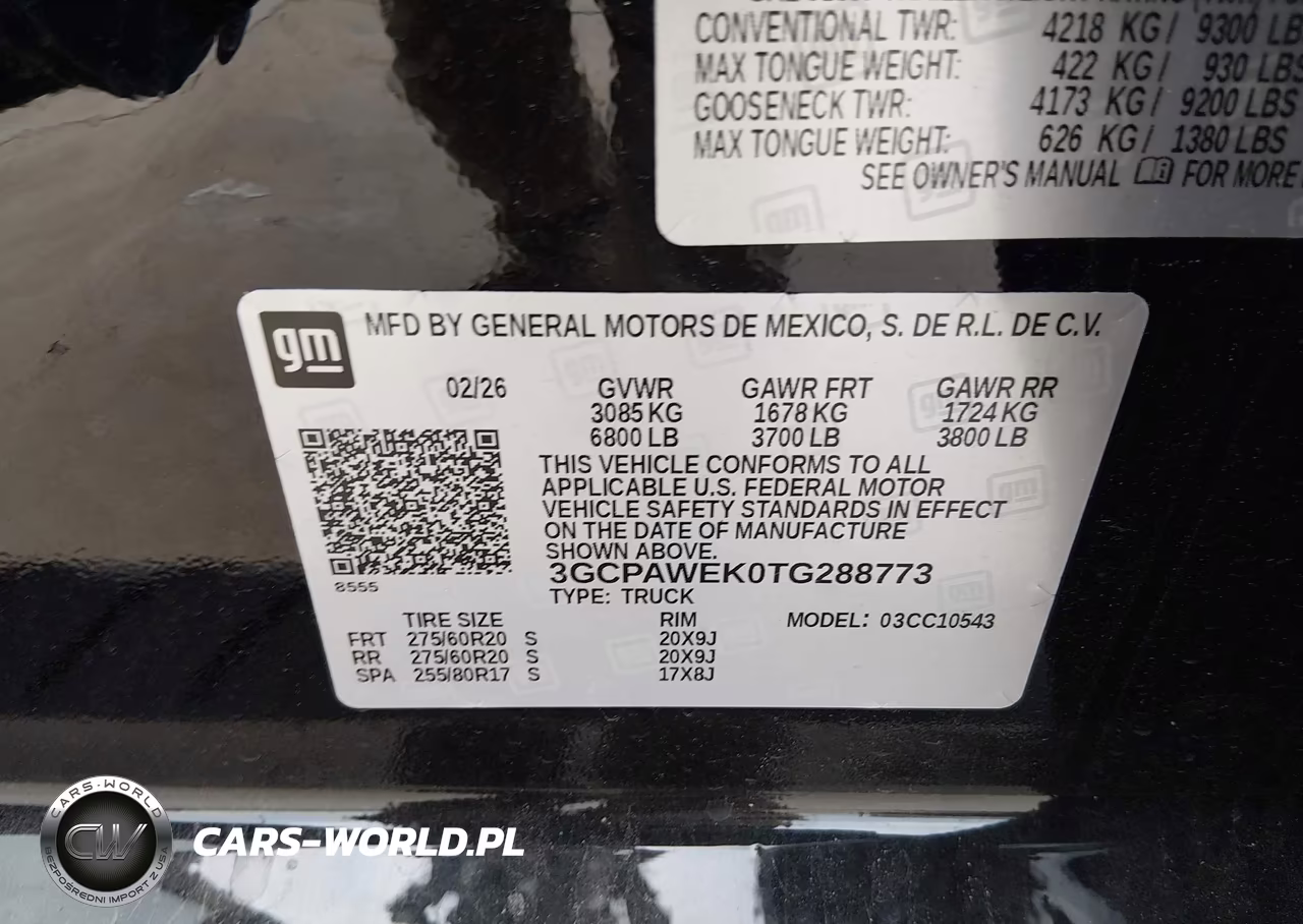 2026 Chevrolet Silverado 1500 2Wd Short Bed Rst VIN:3GCPAWEK0TG288773 - 9