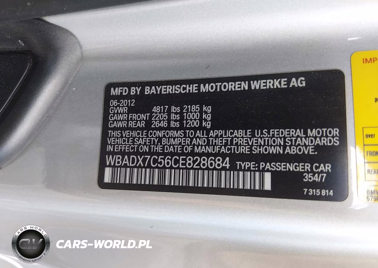 2012 BMW 335I VIN:WBADX7C56CE828684 - 9