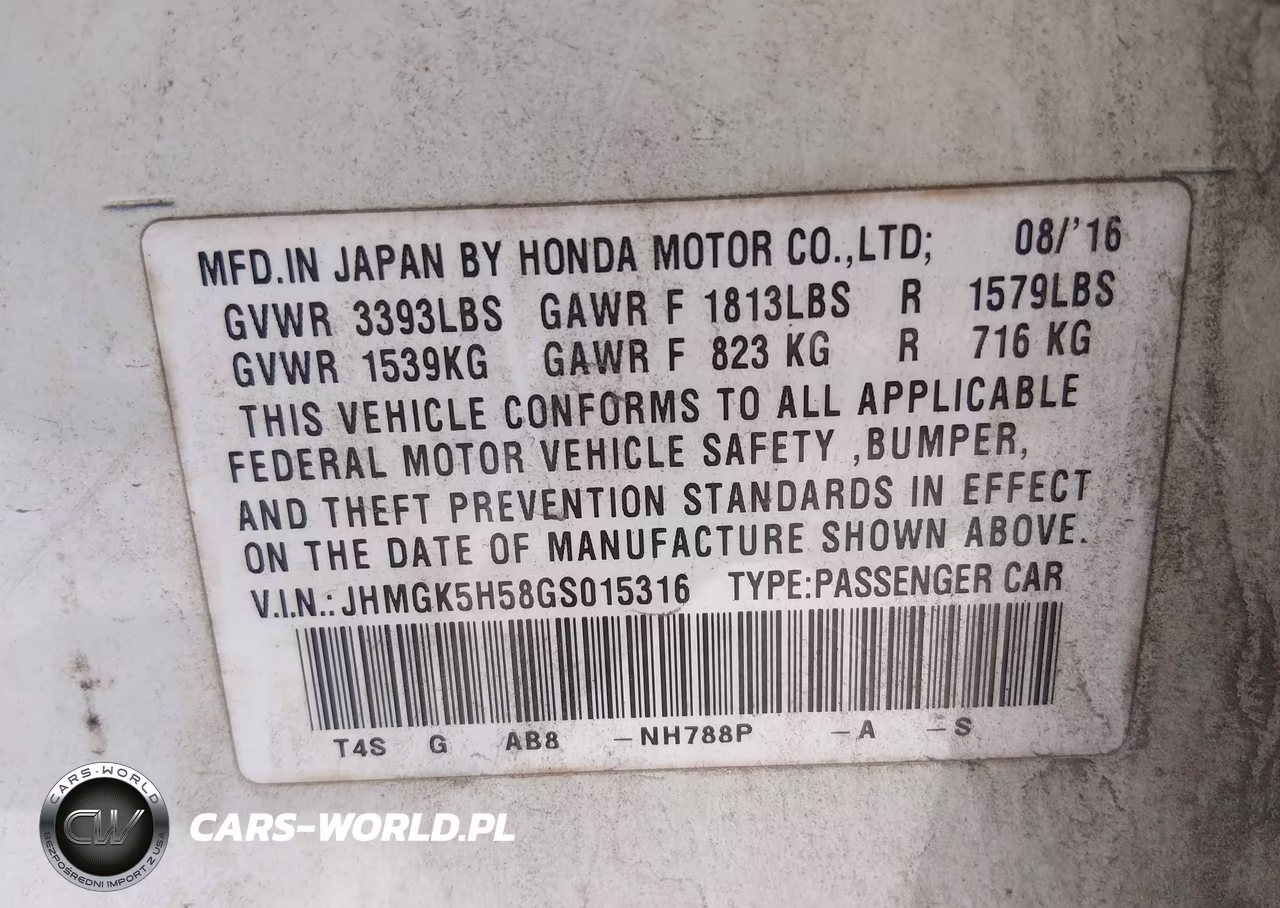 2016 Honda Fit Lx VIN:JHMGK5H58GS015316 - 9