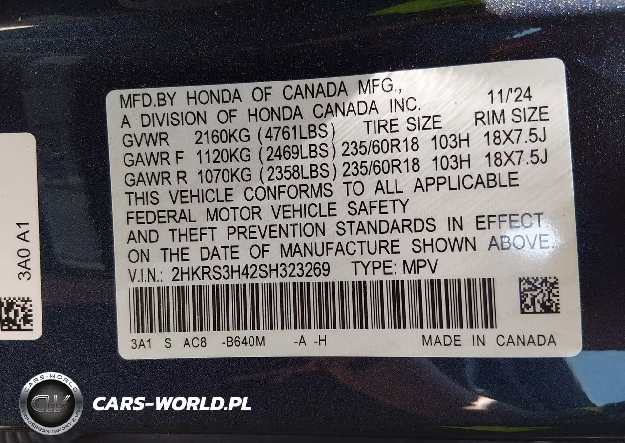 2025 Honda Cr-V Ex 2Wd VIN:2HKRS3H42SH323269 - 9