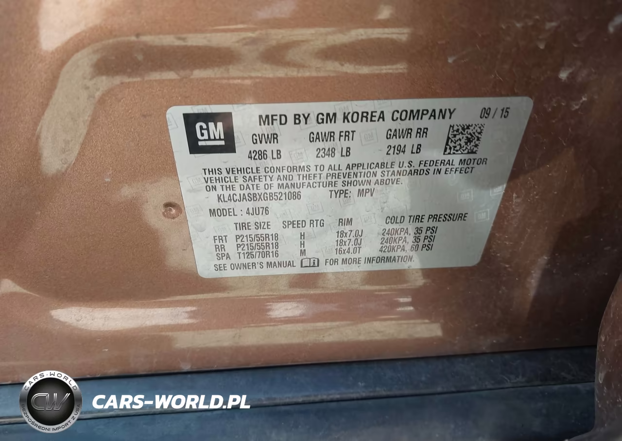 2016 Buick Encore VIN:KL4CJASBXGB521086 - 9