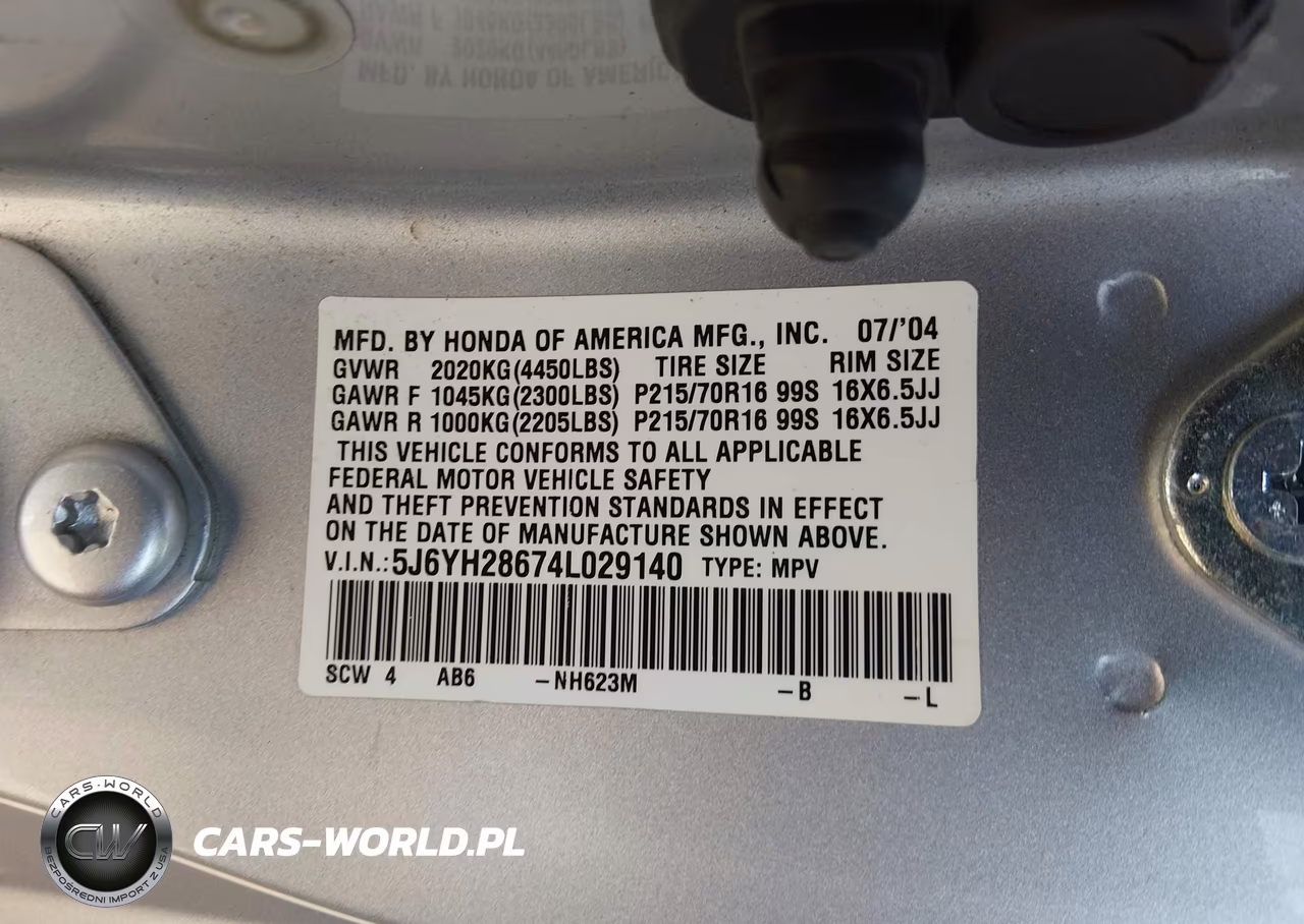 2004 Honda Element Ex VIN:5J6YH28674L029140 - 9
