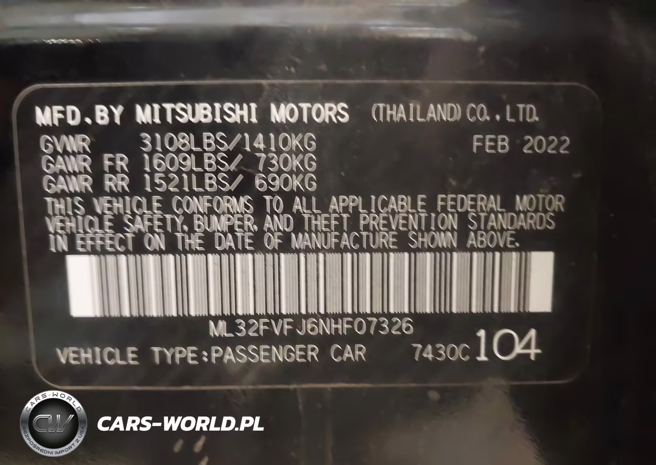 2022 Mitsubishi Mirage G4 Se VIN:ML32FVFJ6NHF07326 - 9