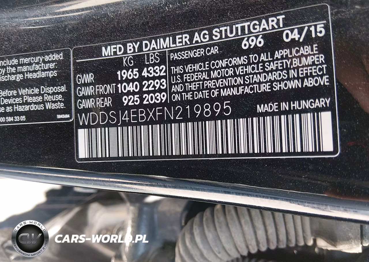 2015 Mercedes-Benz Cla 250 VIN:WDDSJ4EBXFN219895 - 9
