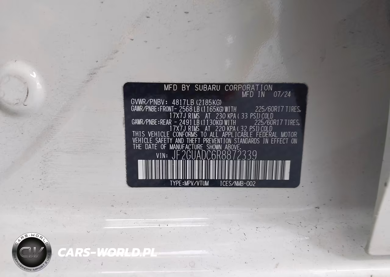 2024 Subaru Crosstrek Premium VIN:JF2GUADC6R8872339 - 9