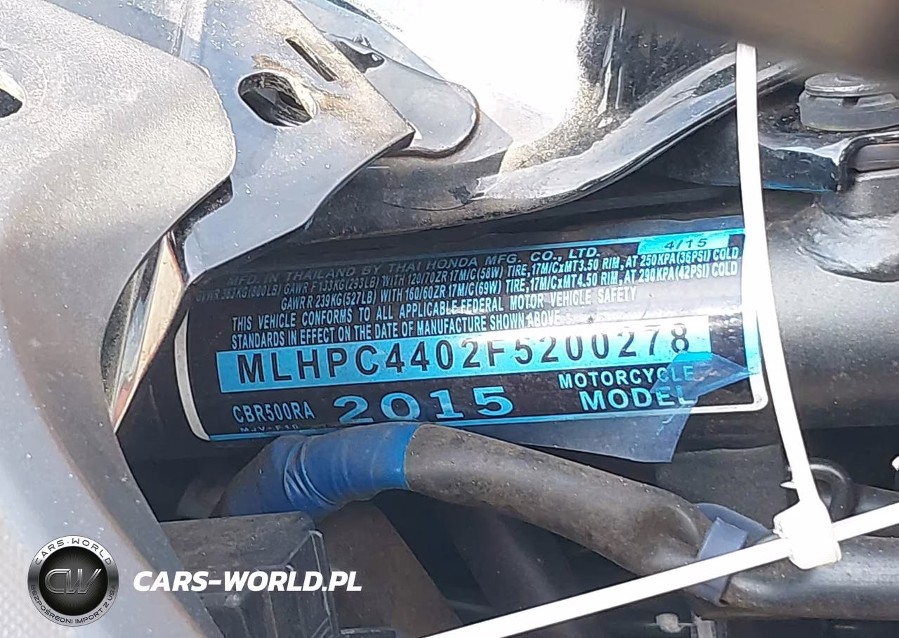 2015 Honda Cbr500 Ra-Abs VIN:MLHPC4402F5200278 - 10