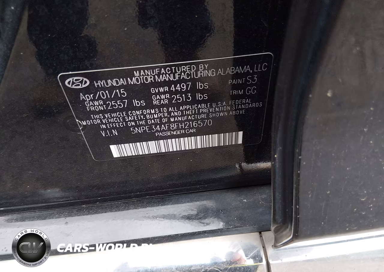 2015 Hyundai Sonata Sport VIN:5NPE34AF8FH216570 - 9