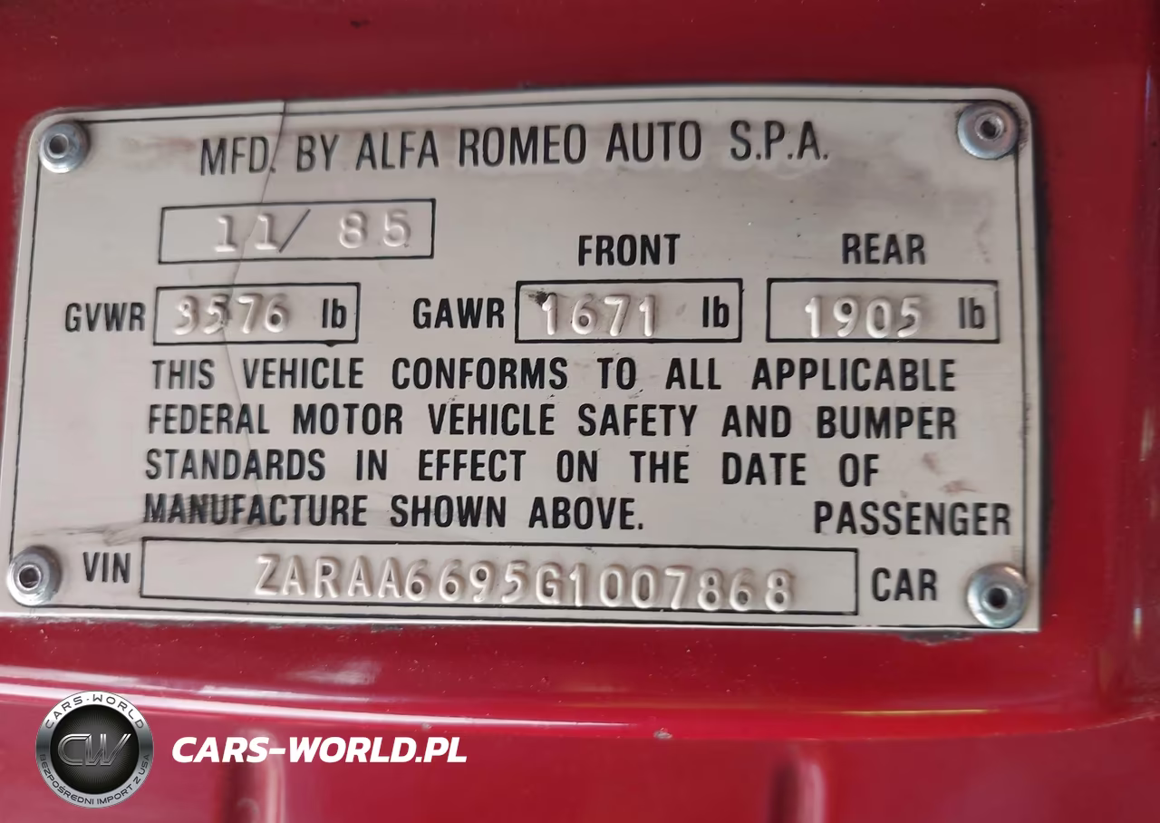 1986 Alfa Romeo Gt V6 2.5 VIN:ZARAA6695G1007868 - 9