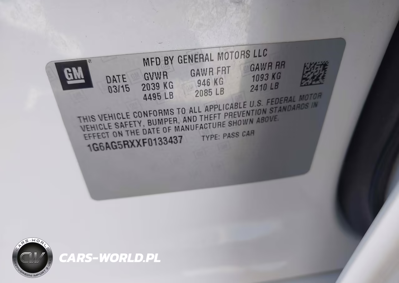 2015 Cadillac Ats Standard VIN:1G6AG5RXXF0133437 - 9