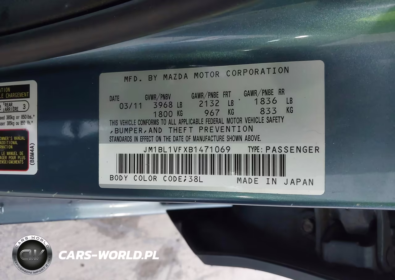 2011 Mazda Mazda3 I Touring VIN:JM1BL1VFXB1471069 - 9