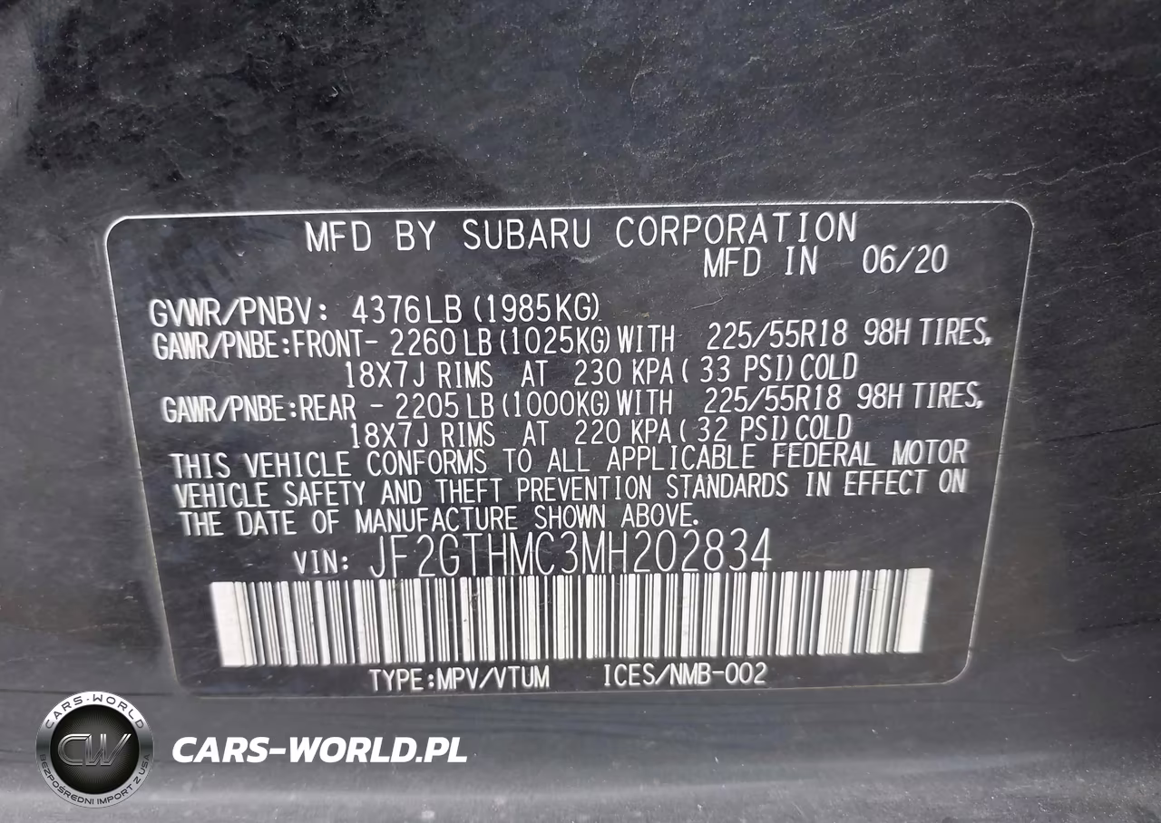 2021 Subaru Crosstrek Limited VIN:JF2GTHMC3MH202834 - 9