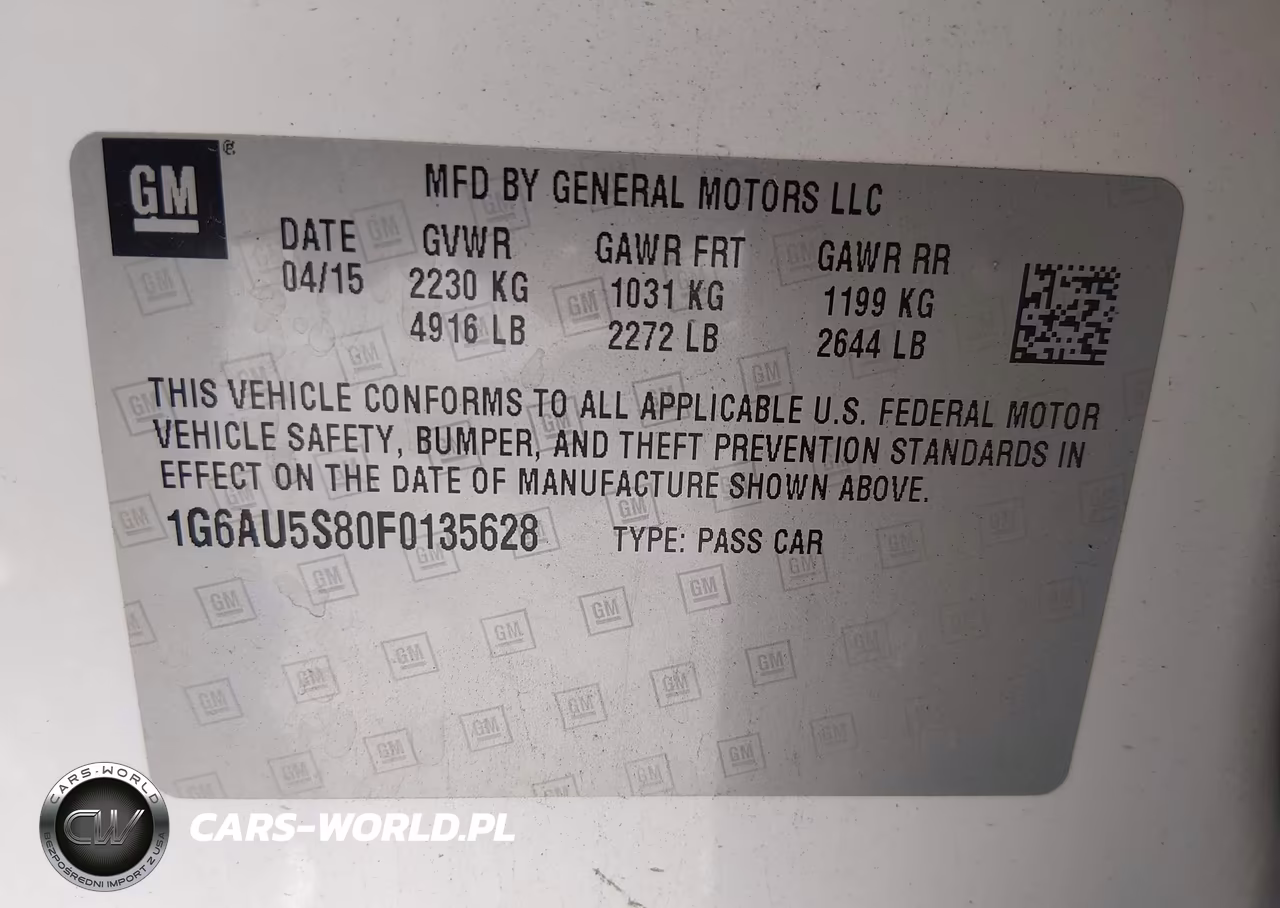 2015 Cadillac Cts Vsport VIN:1G6AU5S80F0135628 - 9