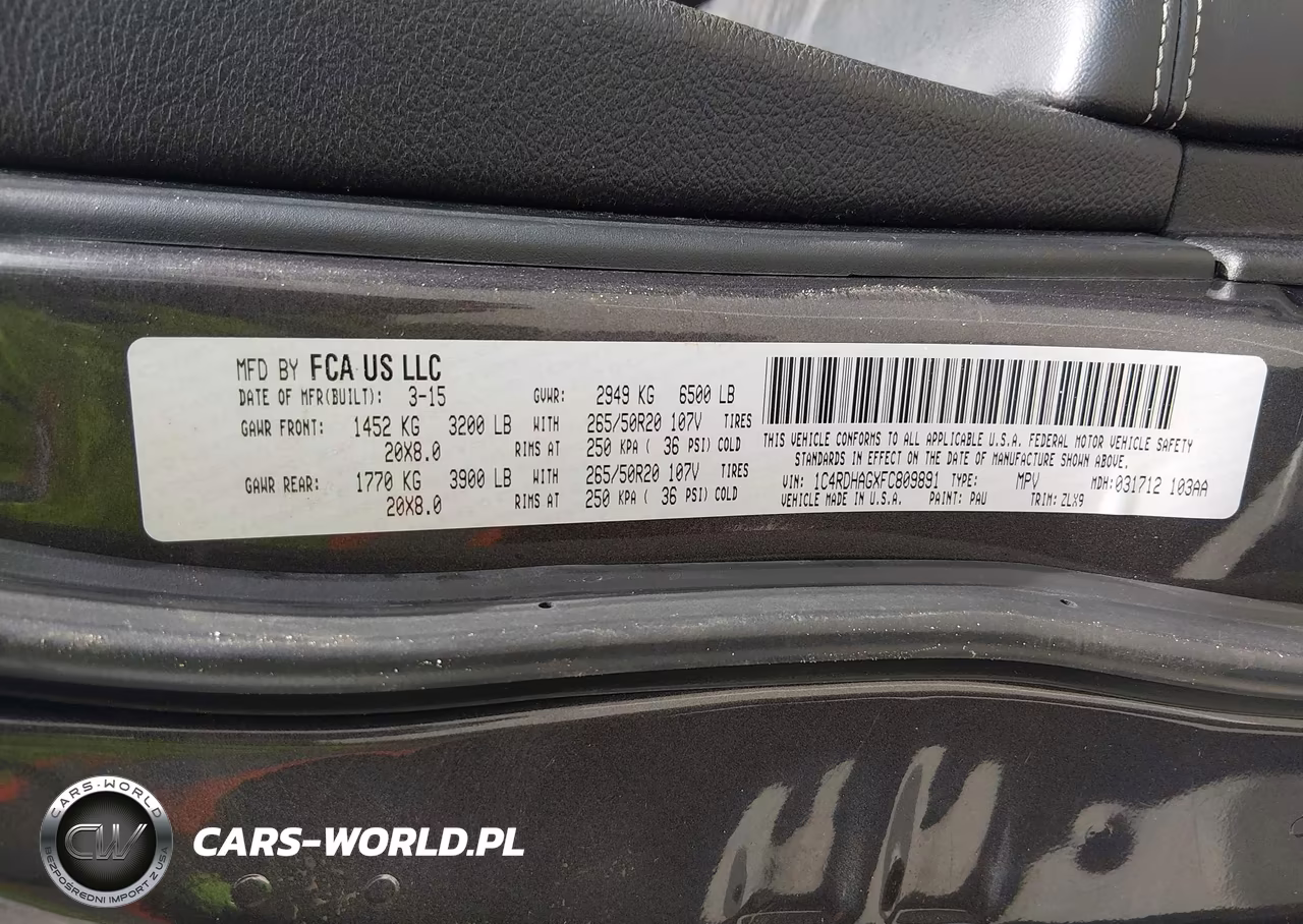 2015 Dodge Durango Sxt VIN:1C4RDHAGXFC809891 - 9