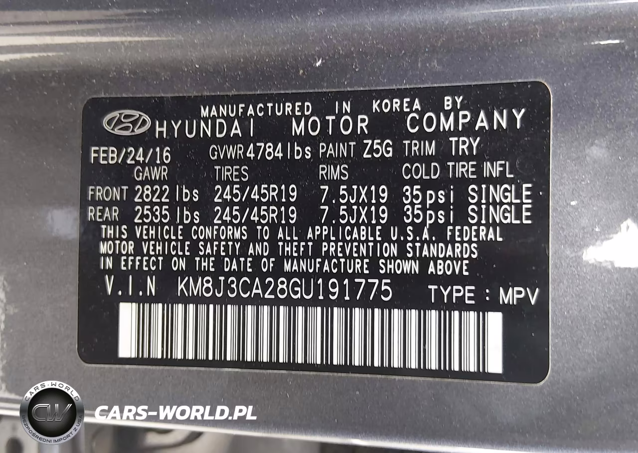 2016 Hyundai Tucson Limited VIN:KM8J3CA28GU191775 - 9