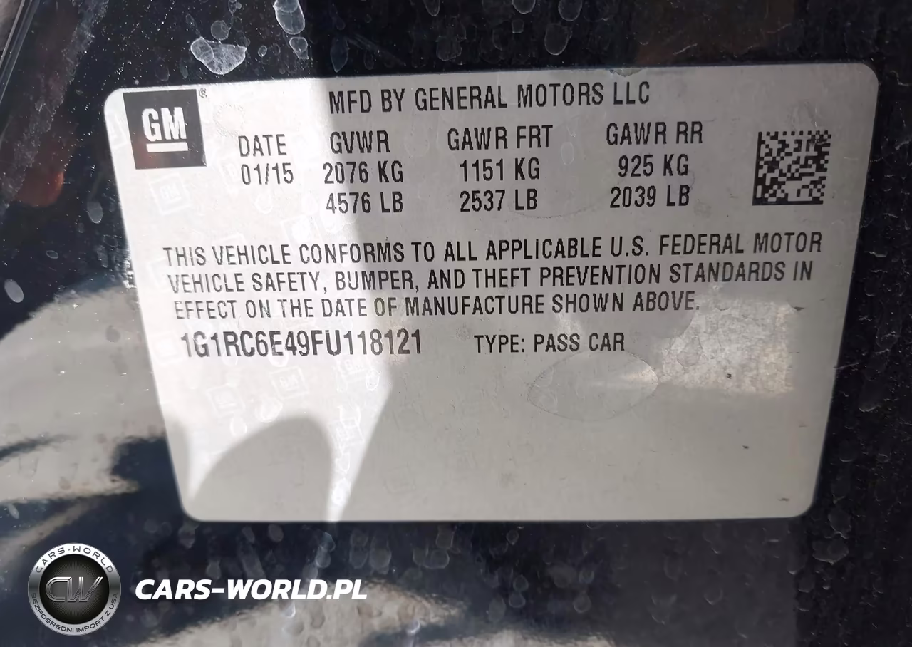 2015 Chevrolet Volt VIN:1G1RC6E49FU118121 - 9
