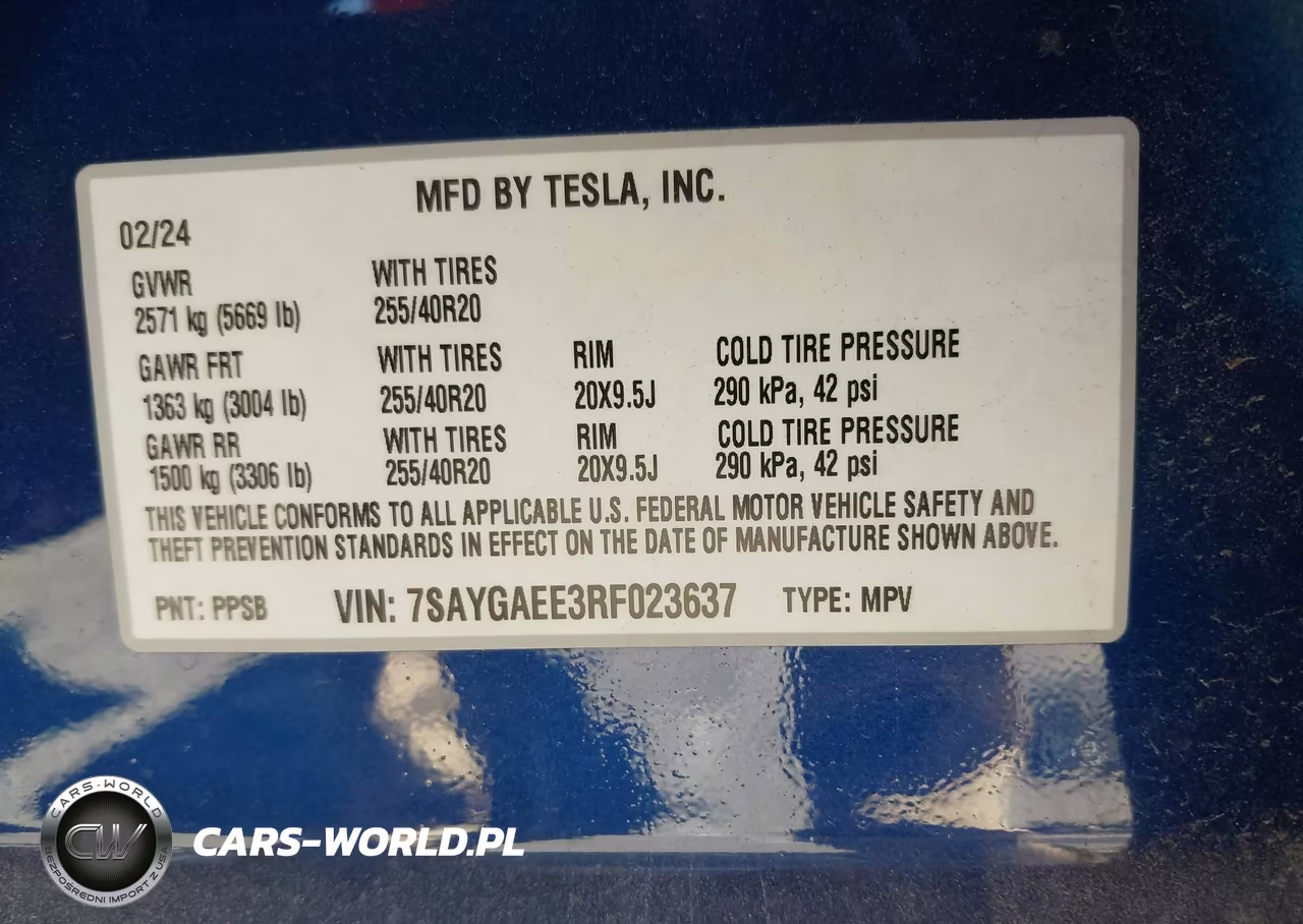 2024 Tesla Model Y Long Range Dual Motor All-Wheel Drive VIN:7SAYGAEE3RF023637 - 9