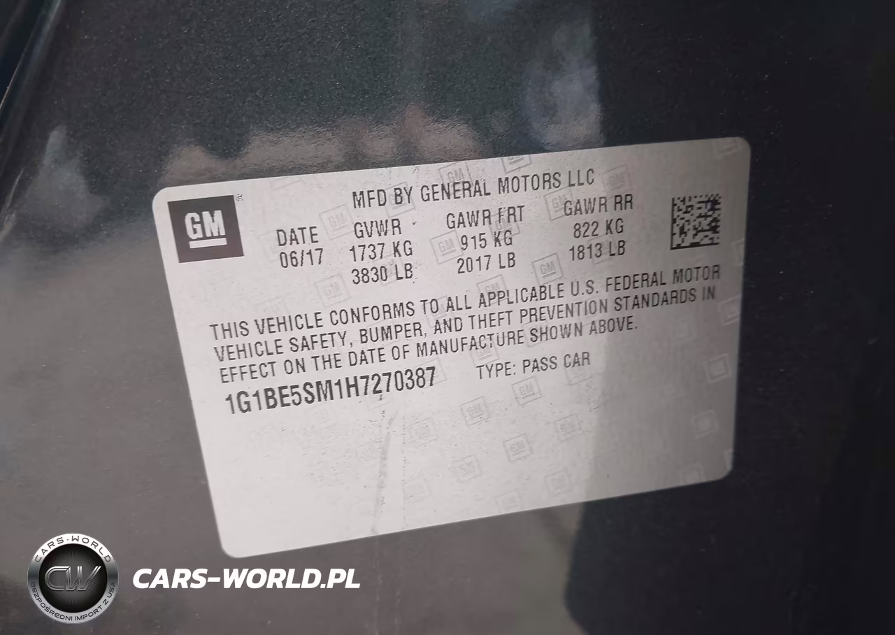 2017 Chevrolet Cruze Lt Auto VIN:1G1BE5SM1H7270387 - 9