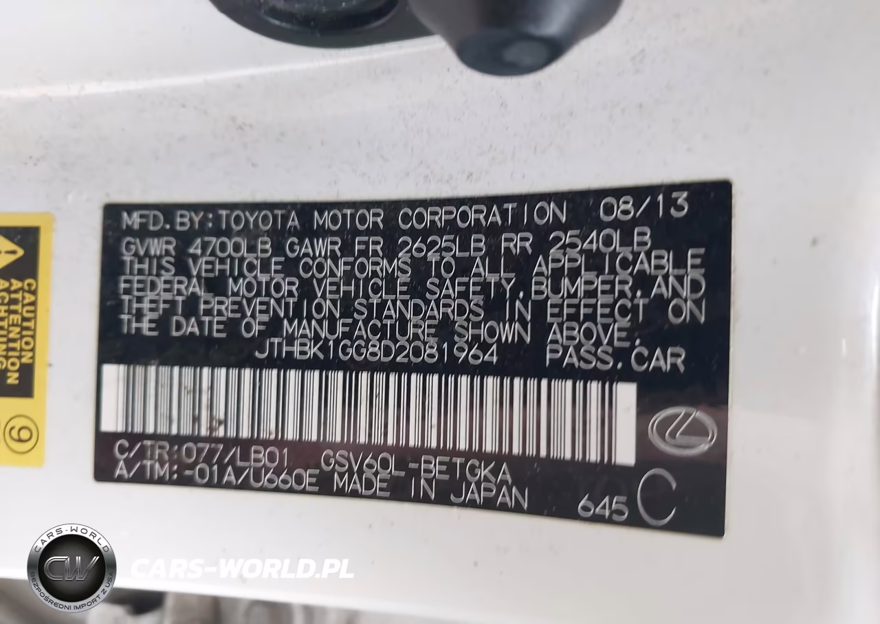 2013 Lexus Es 350 VIN:JTHBK1GG8D2081964 - 9