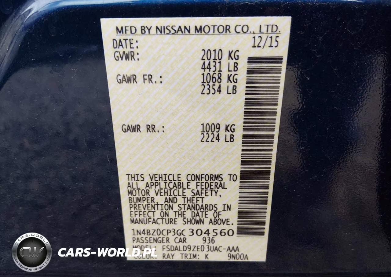 2016 Nissan Leaf Sv VIN:1N4BZ0CP3GC304560 - 9